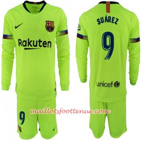 Maillot/Tenue Barcelone Suarez 9 Enfant Extérieur 2018/2019 Manche Longue